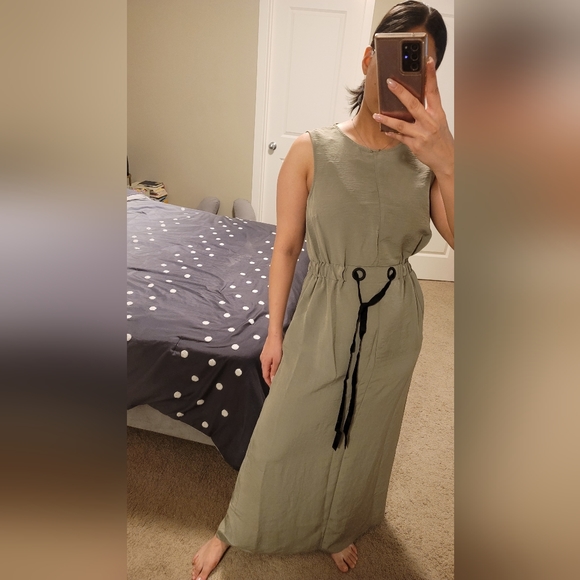 ASOS Eyelet Waist Casual Maxi Dres - Picture 5 of 9